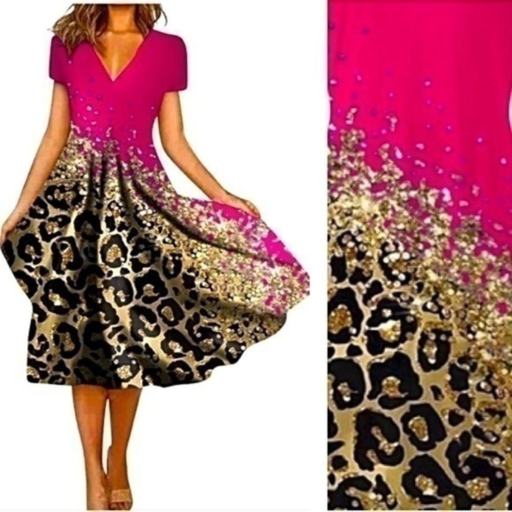 Leopard Print Swing Dress!